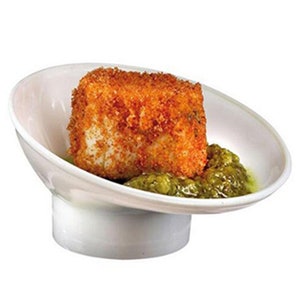 100 Pieces - Party Supplies Disposable Plastic Tableware, 2.0*1.0in (50*25mm) White Chef Hat Dessert Mini Dish