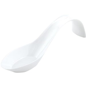 100 Pieces - Party Supplies Disposable Plastic Tableware, 5.0*1.3in (128*32mm) White Dessert Wave Spoon