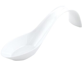 100 stycken - Festtillbehör Engångsplastporslin, 5,0*1,3 tum (128*32 mm) Vit dessertvågsked