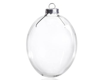 5 Pieces x DIY Paintable Fillable Home Xmas Christmas Decoration Ornament 4 Inch (100mm) Glass Egg
