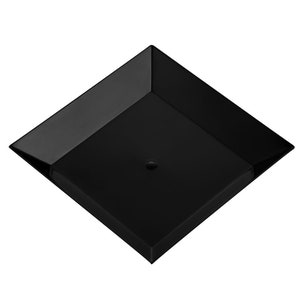 50 pezzi - Stoviglie monouso in plastica per feste, piatti quadrati da dessert neri da 3,5 pollici (90 mm)