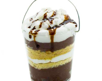 50 Pieces - Party Supplies Disposable Plastic Tableware, 2.0oz (60ml/65*65mm) Mini Dessert Bucket Cup