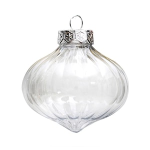 20 pezzi x fai da te verniciabile infrangibile riempibile decorazione natalizia casa ornamento 2,76 pollici (70 mm) cipolla di plastica trasparente