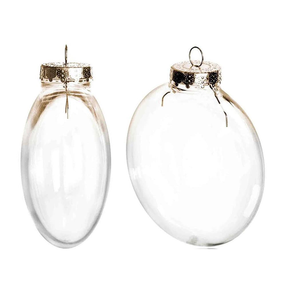  Fillable Plastic Clear Ball Ornament, XXX-Large, 5-1/4-Inch,  6-Piece : Home & Kitchen