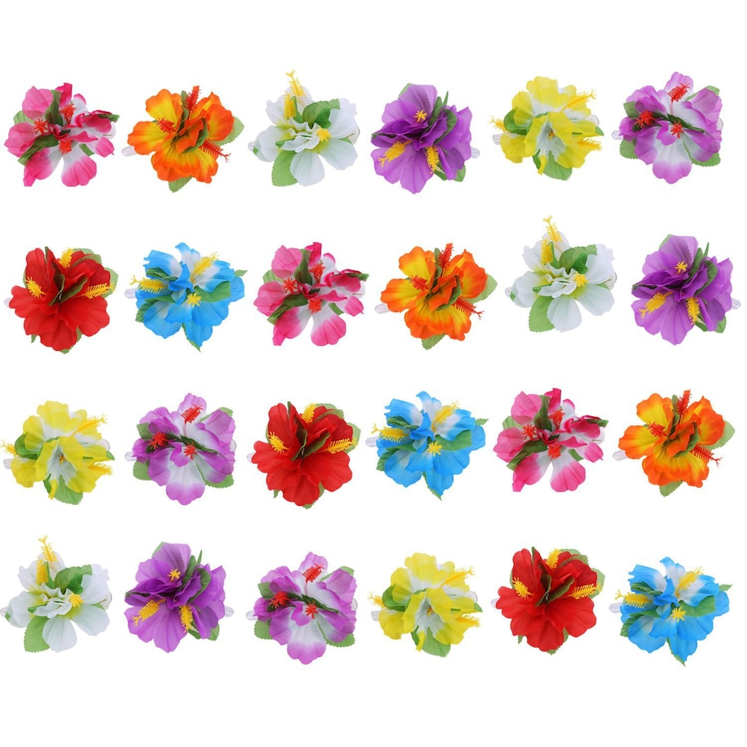 48 Pieces X Artificial Tropical Flowers Simulation Hibiscus for Jungle — free download
