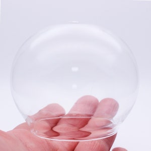 10 Pieces x DIY Paintable Fillable Home Xmas Christmas Decoration Ornament 3.15 Inch 80mm Glass Aeolian Bell Dome image 2