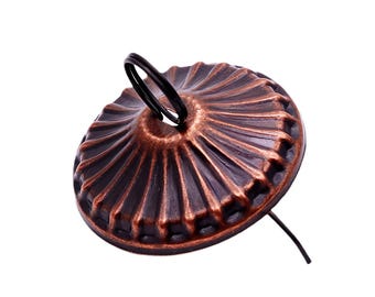 50 Pieces x Classic Bronze Flower Pattern Creative DIY Christmas Xmas Decorations Ball Hook Ornament Pendant Hanger Tops Hanging Caps