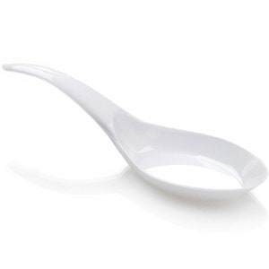 200 Pieces - Party Supplies Disposable Plastic Tableware, 4.7*1.0in (120*25mm) White Wave Dessert Spoon