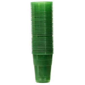 40 Pieces - Party Supplies Disposable Plastic Tableware, 9oz/250ml Green Famous Service Impact Plastic Cup