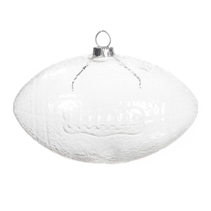 5 Pieces x DIY Paintable Fillable Home Xmas Christmas Decoration Ornament 3.9 Inch (100*60mm) Glass Rugby Ball