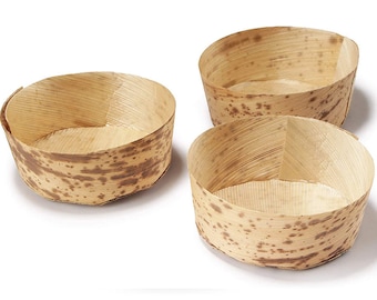 40 Pieces - Party Supplies Disposable Tableware 2oz/60ml Mini Bamboo Leaf Dessert Bowl