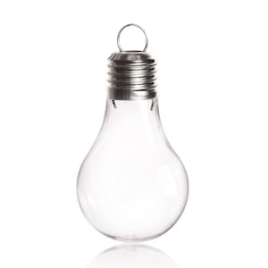 20 pezzi x fai da te verniciabile infrangibile riempibile decorazione natalizia casa ornamento 3,7 pollici (95 mm) lampadina di plastica