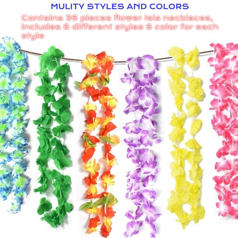 20 Pezzi Ghirlanda Hawaiana,Ghirlande Collana Colorate per Decorazioni per Feste Hawaiane,Forniture per Feste Tropicali Collane di Fiori,Aloha,Luau,Carnevale,Spiaggia Estiva,Matrimonio (Colore Pieno