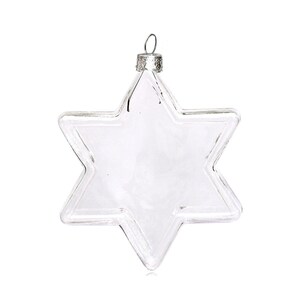 10 Pieces x DIY Paintable Fillable Home Xmas Christmas Decoration Ornament 3.54 Inch (90mm) Glass Pentagram Star