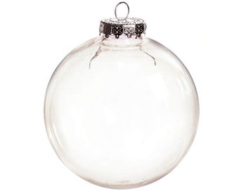 5 Pieces x 4inch (100mm) Transparent Plastic Ball DIY Paintable Shatterproof Fillable Home Xmas Christmas Bauble Decoration Ornament