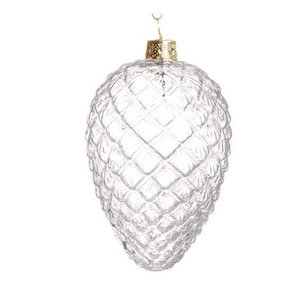 5 Pieces x DIY Paintable Fillable Home Xmas Christmas Decoration Ornament 3.5 Inch (90mm) Glass Pine Nut Pinecone