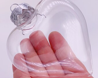 100 Pieces x DIY Paintable Shatterproof Fillable Home Xmas Christmas Decoration Ornament 4 Inch (100*90mm) Plastic Heart