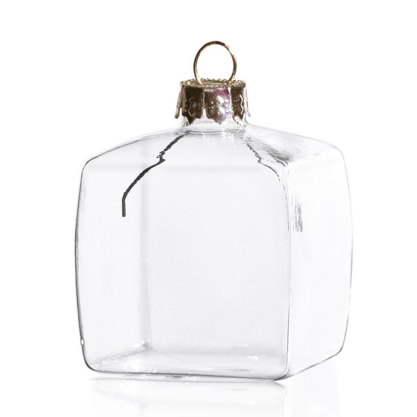 Clear Glass Ornament Etsy