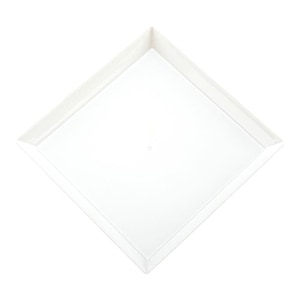 50 pezzi - Stoviglie monouso in plastica per feste, piatto da portata quadrato bianco da 5,31 pollici (135 mm)