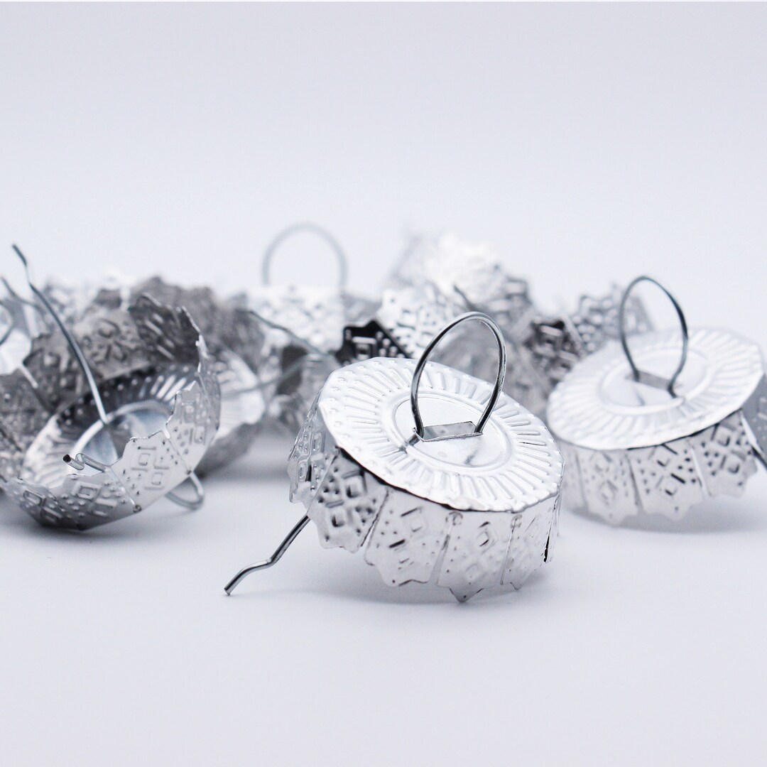 100 Pieces X 26mm Silver DIY Christmas Xmas Ornament Ball