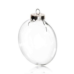 20 pezzi x fai da te verniciabile infrangibile riempibile decorazione natalizia casa palla ovale 4 pollici (100 mm) ornamento disco di plastica