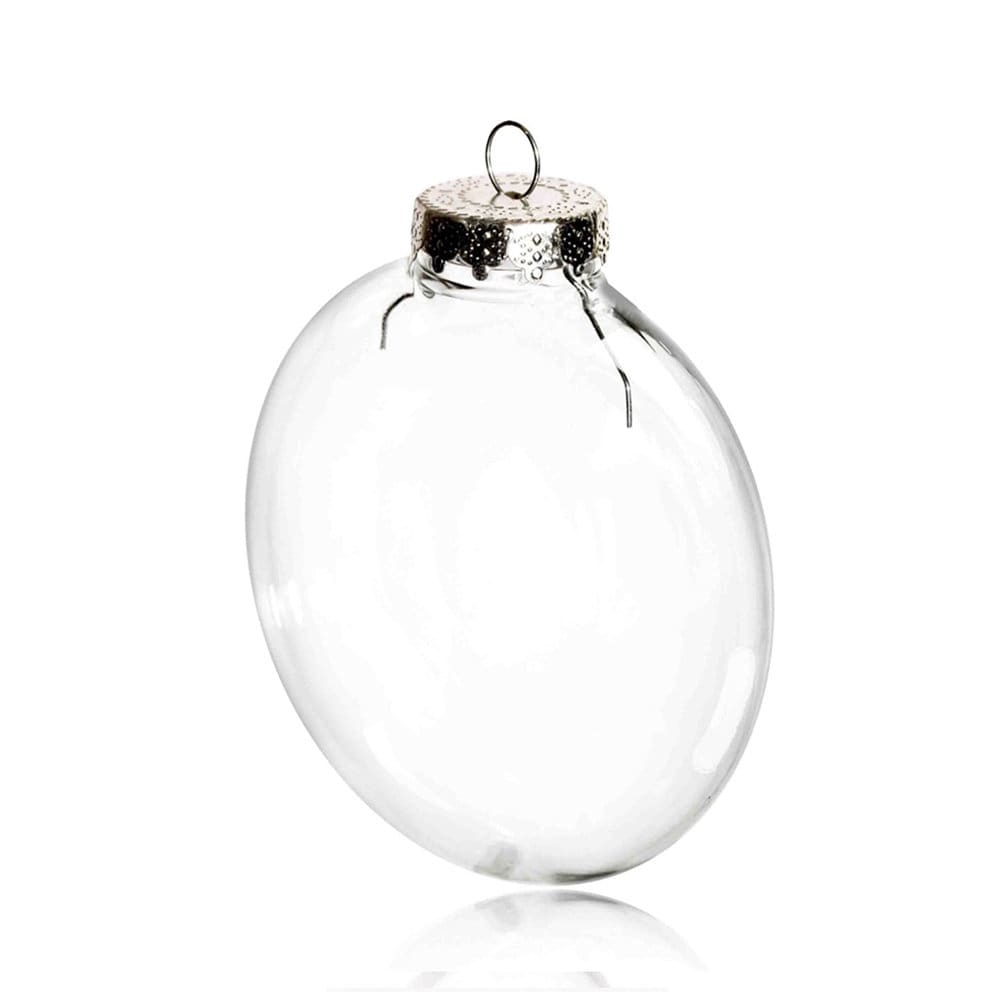 2.36-Inch Clear Plastic Fillable Christmas Ball Ornaments for DIY