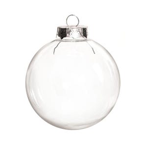 10 Pieces x DIY Paintable Shatterproof Fillable Home Xmas Christmas Decoration Ornament 3.15 Inch (80mm) Transparent Plastic Ball