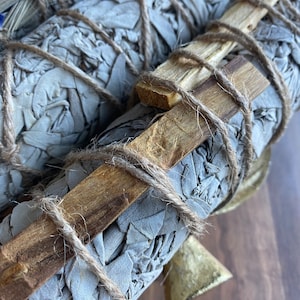 Sage & Rose smudge stick, cleansing stick, smudge sticks, eucalyptus smudge, lavender smudge, dried rose, cleansing, rosemary aromatherapy