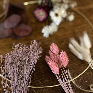Dried flower wreath making gift set, craft set wreath making essentials, group activity wreath making set, wedding gift, birthday present