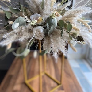 Wedding table centerpieces for tall stands/ pampas wedding centerpiece/ boho wedding centerpiece