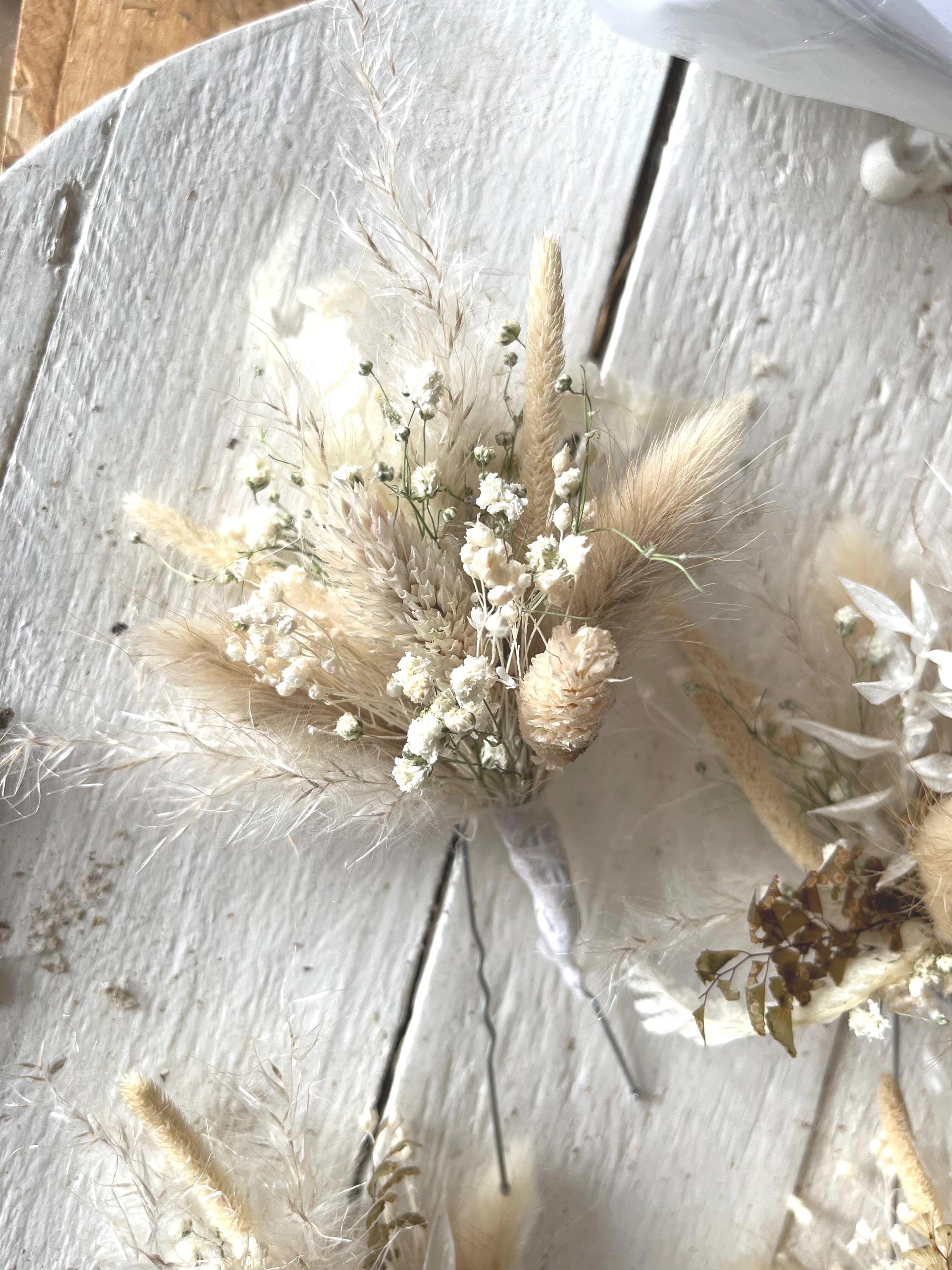 Boho Dried Flower Hair Pins
