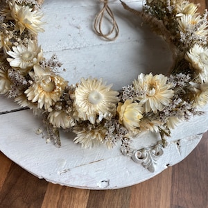 Boho wedding crown/ dried flower crown/ dried bridal crown/ bridesmaid crown/ wedding hair accessories/ wedding halo/ gypsophila crown