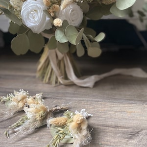 Boho style dried flower bouquet/ dried wedding flowers/ wedding bouquet / dried and preserved bridal party bouquet