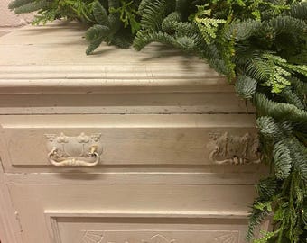 Fresh Spruce Christmas Garland, Conifer Table Runner