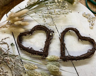 Dried Flower Mini Heart Wreath Making Kit for 2,