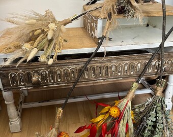 dried flower witches broom decoration, aromatherapy wall hanging, event, home & wedding decor