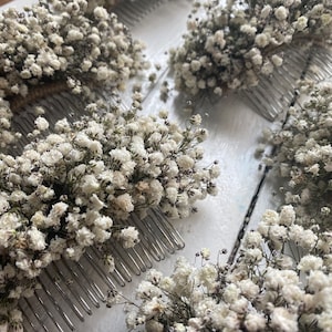 Schleierkraut Hochzeit Haarkamm, Braut Haarschmuck, Schleierkraut Schleierkraut Gypsophila Haarnadeln Hochzeit Haarblumen, Brautjungfer Hochzeit Party Haar