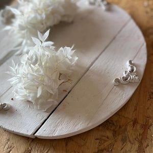 White bride hydrangea dried flower wedding hair comb, hair accessories, floral hair comb, summer hair pin, hydrangea bridal hair comb,