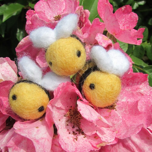 Bee Bumble Bee Felt Cute Gifts for Her Bumblebee Ornament Etsy