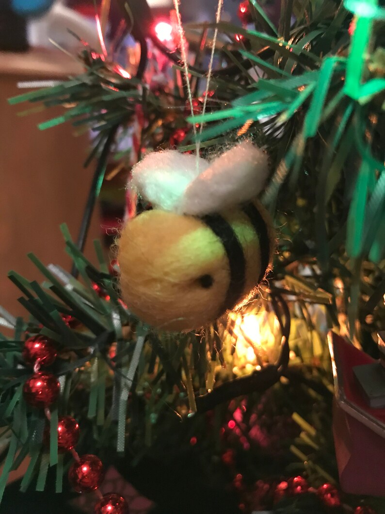 Hanging Bee Ornament Felt Cute Gift for Her Bumble Bee Etsy