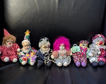 Pick Your Clown from Daysela's Small Little Shop of Strange and Unusual. Q-Tee Clowns. Vintage 80s Clowns.