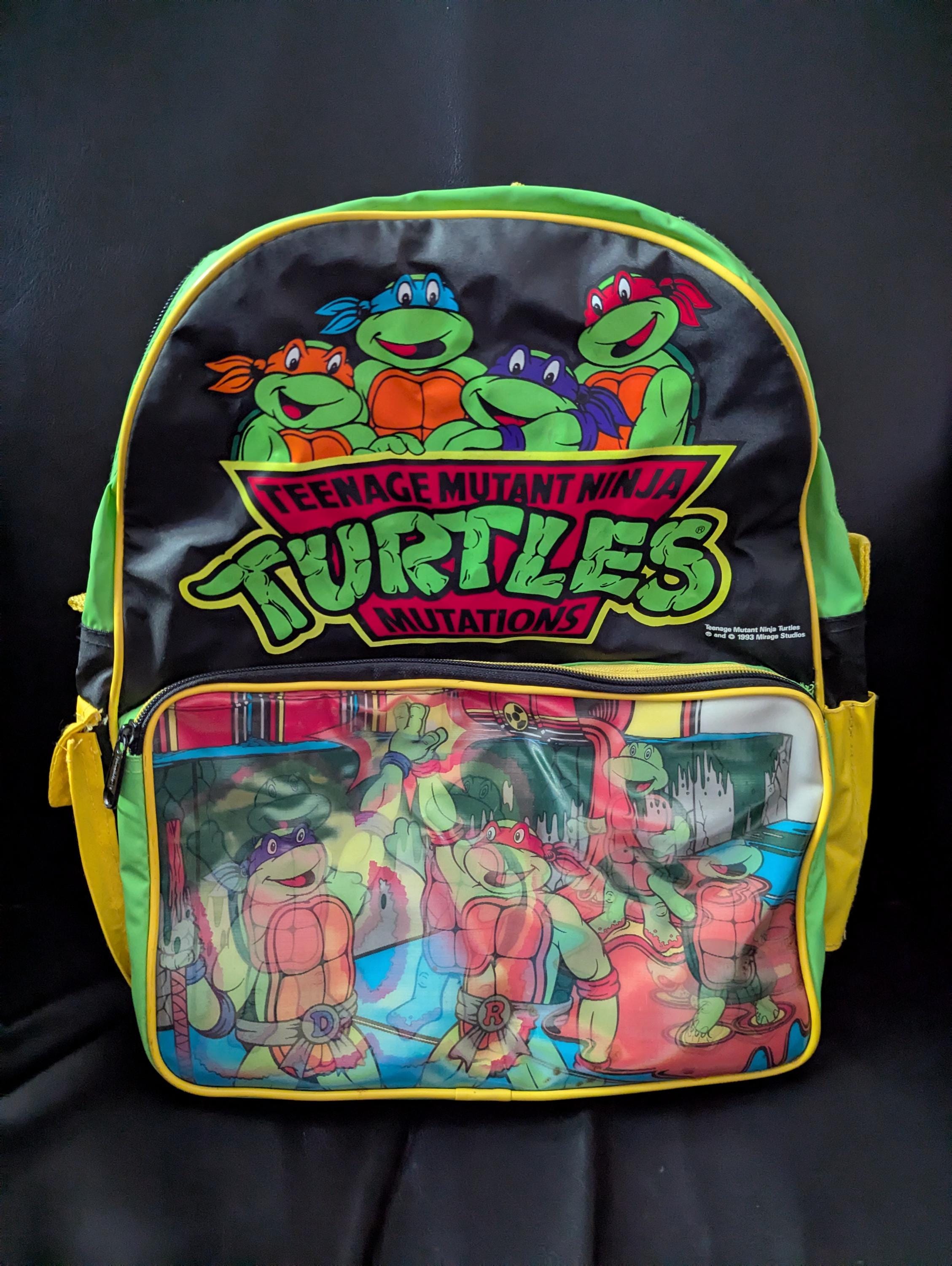 Vintage TMNT Holographic Backpack - 1993 Mirage Studios Schoolbag