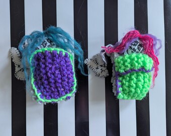 misFiT huNNy buNNies by Daysela from Daysela's smaLL little shoP of strange and unusual. Misfit Scrap Dolls. Upcycled Fabric Dolls.