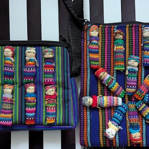 Sorgenpüppchen Geldbörsen von Daysela's Unwanteds. Sorgenpuppen Geldbörse Made In India. Sorgenpuppen Geldbörse Made In Mexico. Handgemachte Sorgenpuppen.
