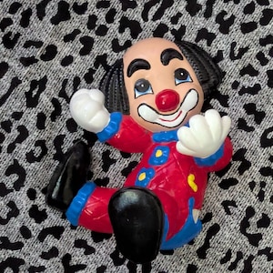 misFiT cLowN ceramic waLL hanging from Daysela&#39;s Small Little Shop of Strange and UnusuaL. clown theme decor.