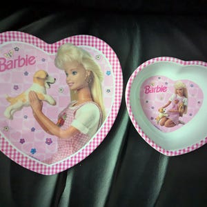 Vintage Barbie Plate and Bowl Set From Daysela's Unwanteds. 1996