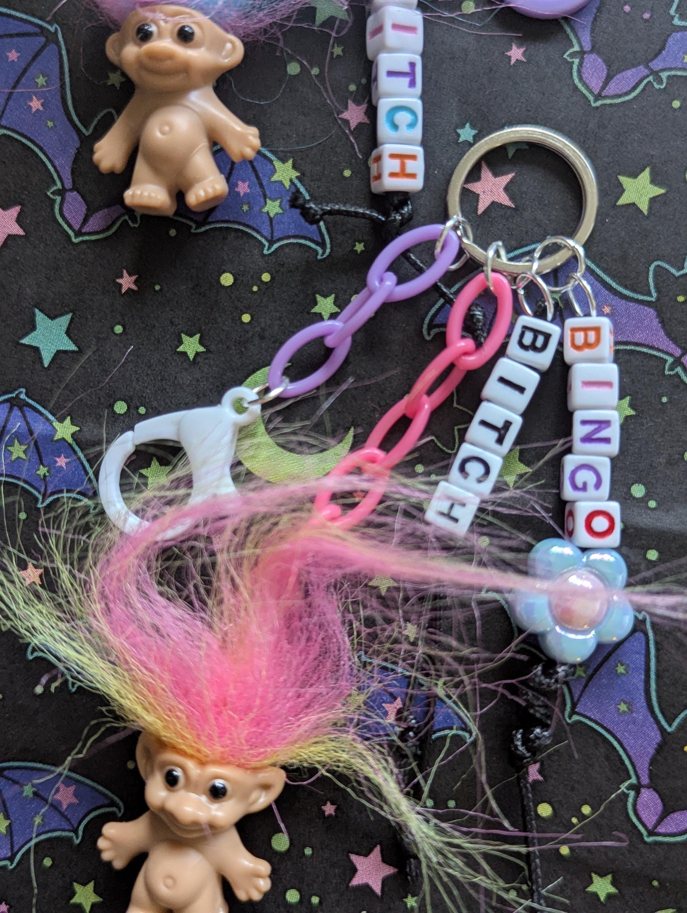 Kidcore Keychains Totally Bingo Bitch Trolls 90s Style Keychains by Daysela. Kandikid ...