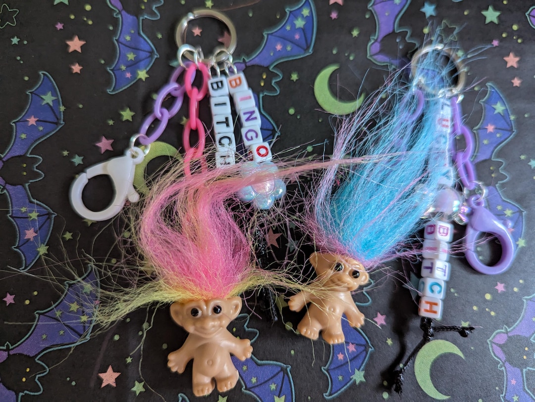 Kidcore Keychains Totally Bingo Bitch Trolls 90s Style Keychains by Daysela. Kandikid ...