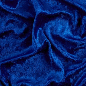 ROYAL BLUE 100% Panne Velvet Velour Fabric by the Yard