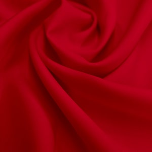 60'' Poly Poplin Polyester Superior Quality Fabric by the Yard - RED